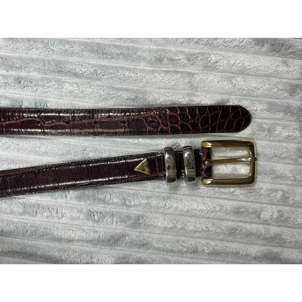 Guess Jeans Geniune Leather Youth Size M Belt Made In‎ USA Vintage Thin 1